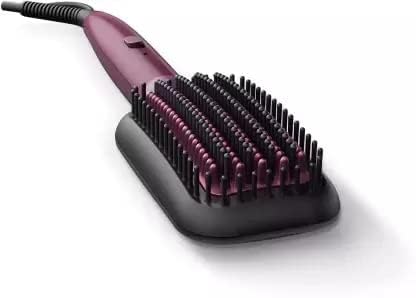 PHILIPS BHH730/00 (Dark Wine Color) Naturally Heated, Silk Protect technology, Hair Straightener Brush, One Size