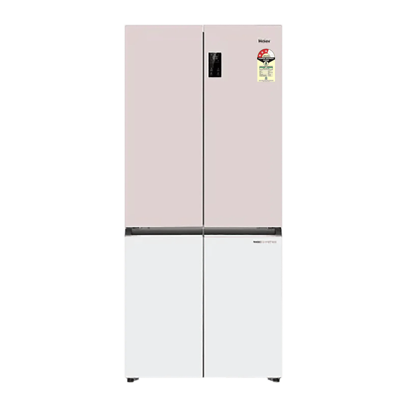 Haier Vogue Lumiere 520 Litres 3 Star Frost Free Side by Side Refrigerator with Digital Display Panel (HRB-600RW, Rosette White) (2026 Model)