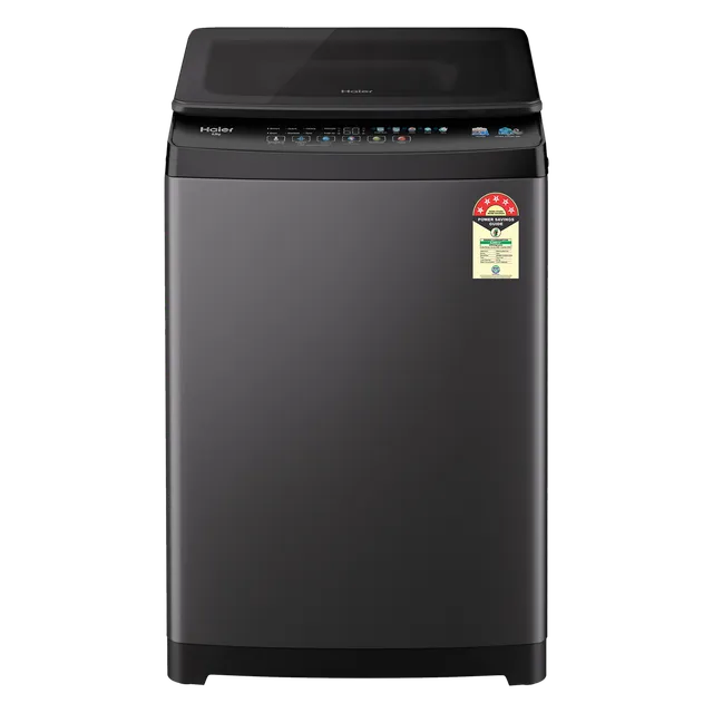 Haier 8.5 kg 5 Star Fully Automatic Top Load Washing Machine (326, HWM85-H326BK, Auto Restart, Black)