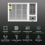 Haier 1.5 Ton 3 Star Inverter Window AC | Copper Condenser | Micro Anti-Bacterial Filter | Powerful Cooling | HWA18-W3NB-PI