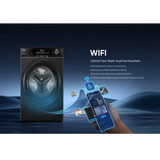 Haier 9 kg 5 Star Wi-Fi Inverter Fully Automatic Front Load Washing Machine (F5 Series, HW90-IM14F5PBKU1, Anti Bacteria Treatment, Black)