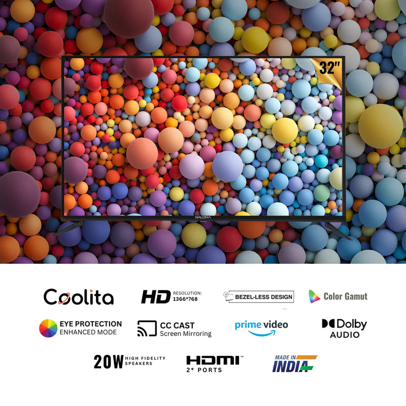 Salora 80 Cm (32 Inches) HD Ready Smart LED Coolita TV SLV-4324 SFC