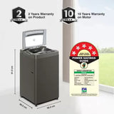 Godrej 7 kg 5 Star with Turbo 6 Pulsator Washing Machine Fully Automatic Top Load Grey  (WTEON 700 AD 5.0 ROGR)