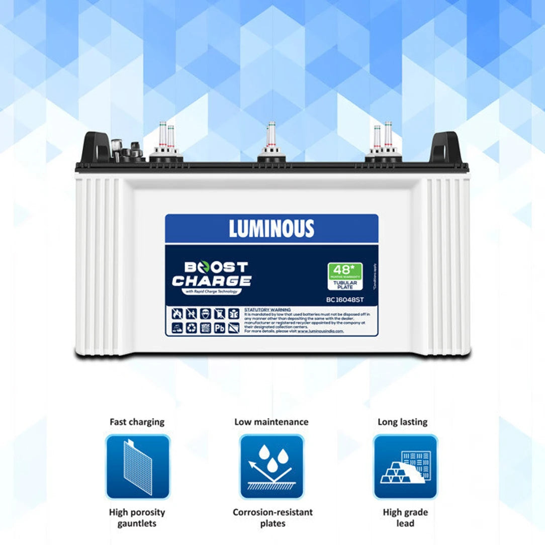 Luminous BC 16048ST Tubular Inverter Battery (135 Ah)