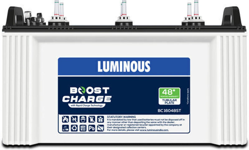 Luminous BC 16048ST Tubular Inverter Battery (135 Ah)