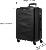 Kamiliant by American Tourister Kam Triprism Sp 68Cm - Black Check-in Suitcase - 27 inch