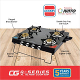 UCOOK JUNTO A Series 4 Burners Glass Top Glass Manual Gas Stove (4 Burners)