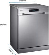 Samsung 13 Place Setting Freestanding Dishwasher with Intensive Wash (DW60M5042FS/TL, Stainless Steel, Stainless Steel Tub,Hygiene Clean, Height Adjustable Rack)