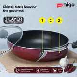 IMPEX Non-Induction base Festival Gift Set FKT(M), 3mm Thickness, Non-Stick Coated Cookware Set