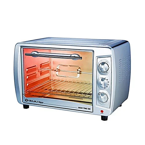 Bajaj 3500 TMCSS Toaster Grill Oven (Silver, 35 Liters)