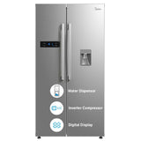MRF5920WDSSF,Midea,Side By Side ,584 L ,Inverter, Water Dispenser, Silver (SS Finish) (open Box Like New)