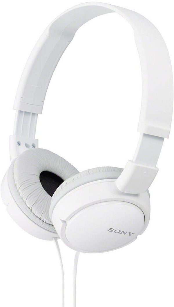 Sony MDR-ZX110AP On-Ear Stereo Headphones with Mic (White)