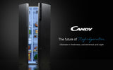 CANDY 602 L Frost Free Side by Side Refrigerator with 100% Convertible Technology, Digital Control Panel and Magic Convertible Cooling 2-door (Shiny Steel, CSS6600TS)