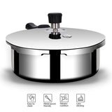 Arttdinox Stellar Stainless Steel 2 LTR Mirror Finish Pressure Cooker Lid with Gasket | Rivetless Handle | Induction & Gas Base | 7 Yrs Warranty | Jindal Stainless