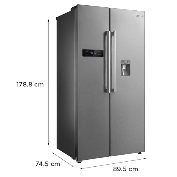 MRF5920WDSSF,Midea,Side By Side ,584 L ,Inverter, Water Dispenser, Silver (SS Finish) (open Box Like New)