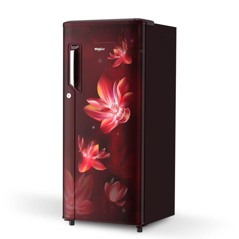 WHIRLPOOL 192 L 3 Star Direct-Cool Single Door Refrigerator (215 IMPC PRM 3S WINE FLOWER RAIN-Z, 2023 Model)