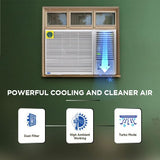 Carrier ESTRELLA GXi 1.5 Ton 3 Star Window Inverter AC with Dust Filter, Auto Restart, Turbo/Sleep/Dry Mode | 100% Copper Condenser | Energy Efficient, Cools Even at 52°C (CIW19EC3R36F0, White)