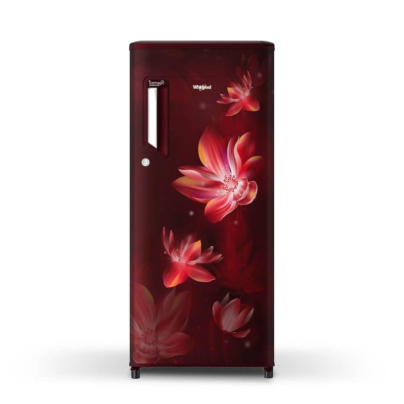 WHIRLPOOL 192 L 3 Star Direct-Cool Single Door Refrigerator (215 IMPC PRM 3S WINE FLOWER RAIN-Z, 2023 Model)