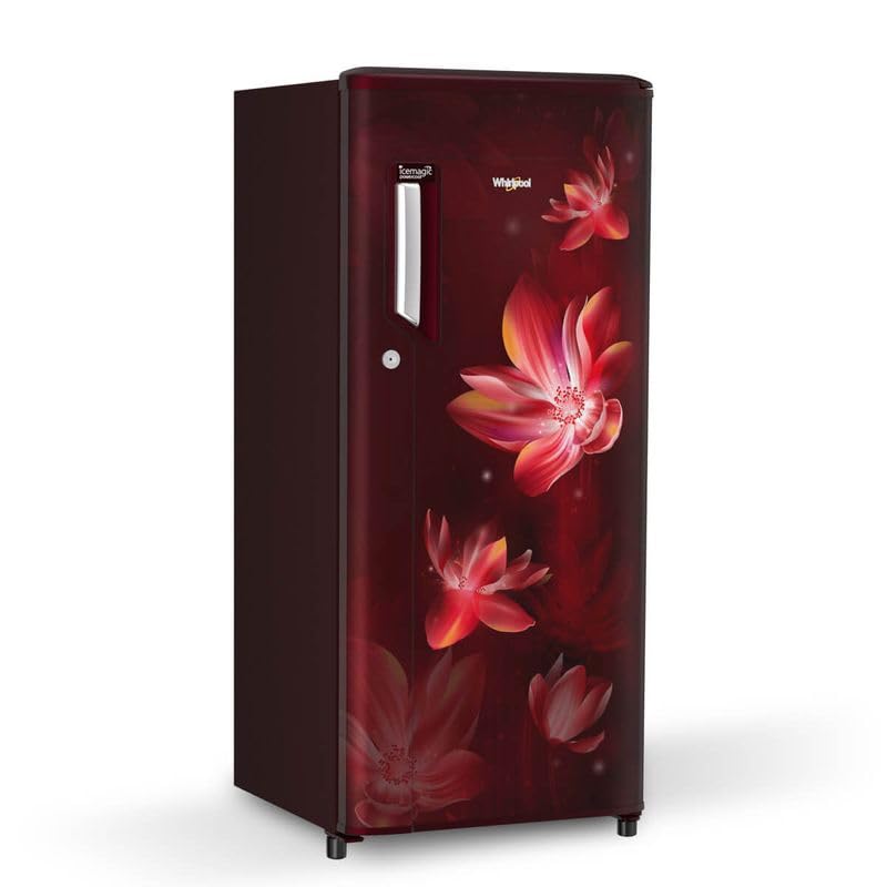 WHIRLPOOL 192 L 3 Star Direct-Cool Single Door Refrigerator (215 IMPC PRM 3S WINE FLOWER RAIN-Z, 2023 Model)