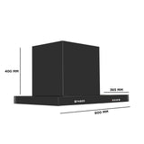 Faber 60 cm 1000 m³/hr T-Shape Kitchen Chimney | Baffle Filter | Push Button Control | Motor- 250 Watt | HOOD MARS PB BF BK 60, Black