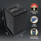 Whirlpool 6 Kg 5 Star Royal Fully-Automatic Top Loading Washing Machine (WHITEMAGIC ROYAL 6 GENX Grey ZPF Technology)