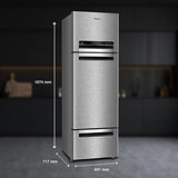 Whirlpool 300 L Frost Free Triple-Door Refrigerator(FP 343D Protton Roy, Alpha Steel)