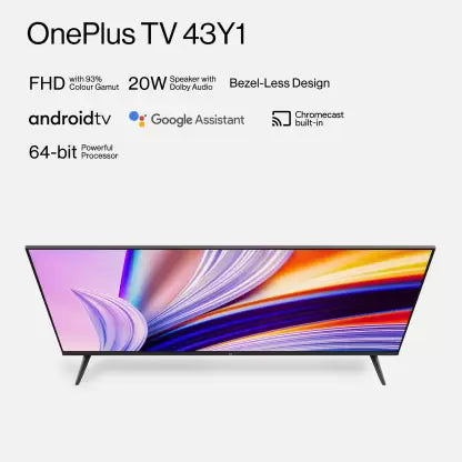OnePlus Y1 108 cm (43 inch) Television  Full HD LED Smart Android TV with Dolby Audio(43FA0A00)