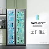 Samsung 633 L, 3 Star, Frost Free, Side By Side Refrigerator (RS78CG8543S9HL, Silver, Refined Inox)