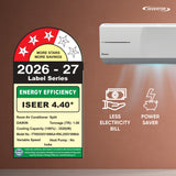 Daikin 1 Ton 3 Star Inverter Split AC, PM 1.0 Filter,Triple Display,ODU RKC35XV16WAA IDU FTK35XV16WAA