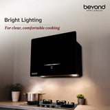 Beyond Appliances Cube 60 BLDC Plug N Play Ductless Kitchen Chimney | 1600 CMH | Auto Clean | 5-Stage Charcoal Activated Filter | Touch Control | 3-way Suction | 48dB Low Noise | Black,CUBE60-BLDC-BLACK(BA-CU-CB-PP-BL-60-CH)