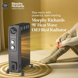 Morphy Richards OFR 9F Wave Fin 2400W Oil Filled Room Heater with 400W PTC Fan | ISI Certified | 2 years warranty