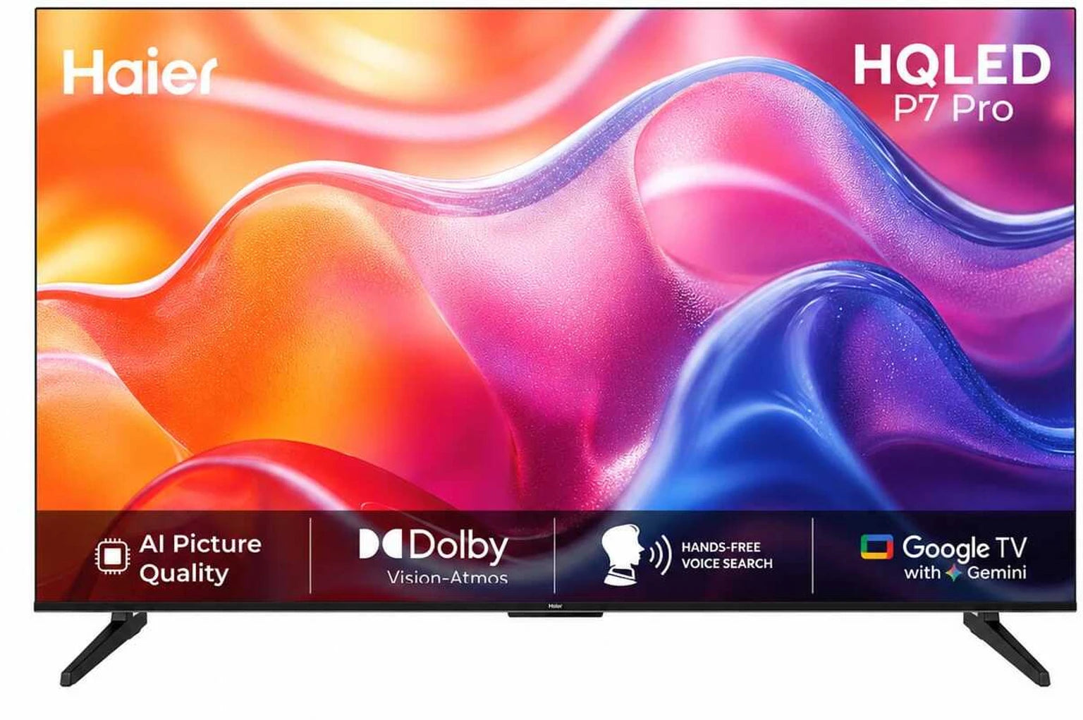 Haier P7 Pro 127 cm (50 inch) QLED Ultra HD (4K) Smart Google TV 2026 Edition with Hands Free Voice Control,Google TV with Gemini,MEMC,Dolby Vision.Atmos,QLED (50P7 Pro)
