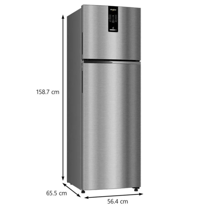 Whirlpool 265L 2 Star Frost-Free Double Door (NEO DF278 PRM ARCTIC STEEL 2S)-(Used condition)