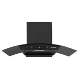 Faber 90 cm 1200 m³/hr Autoclean Curved Chimney| Black Filterless with Oil Collector | Touch & Gesture Control | Hood Venice IN HC SC FL BK 90