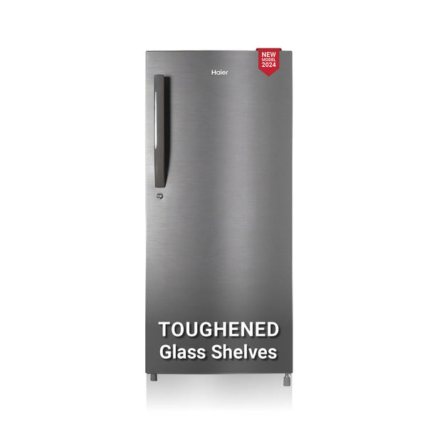 Haier 190 L 5 Star Direct Cool Single Door Refrigerator with 1 Hour Icing Technology (HED-205DS-P, Dazzle Steel)