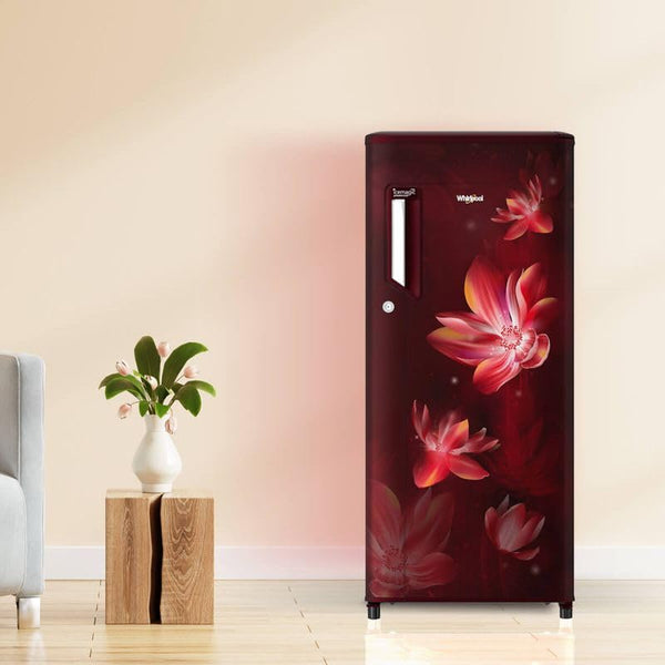 WHIRLPOOL 192 L 3 Star Direct-Cool Single Door Refrigerator (215 IMPC PRM 3S WINE FLOWER RAIN-Z, 2023 Model)