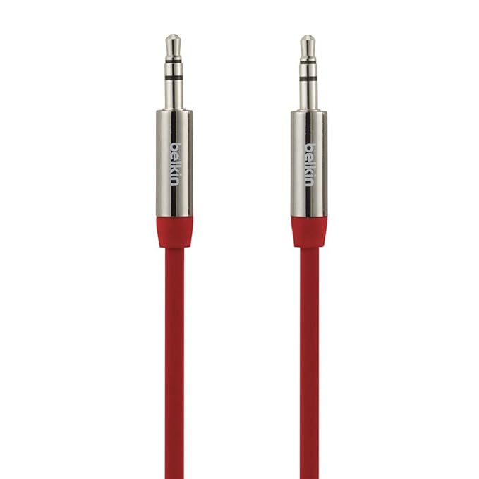 Belkin Mixit Up Aux Flat Cable, Red (1.2m)