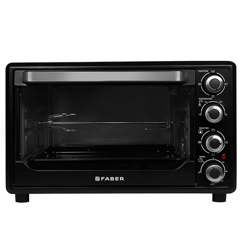 Faber 45L 2000W OTG | Bake, Toast, Roast, Grill | 4 Heating Functions, Upper & Lower Heating, Rottisserie, 360