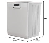 Crompton 13 Place Setting Freestanding Dishwasher with 8 Wash Programs and Turbo Drying Technology (Voilla 13 PS INX, Silver Inox, FS-DWVOV13PS-INX)