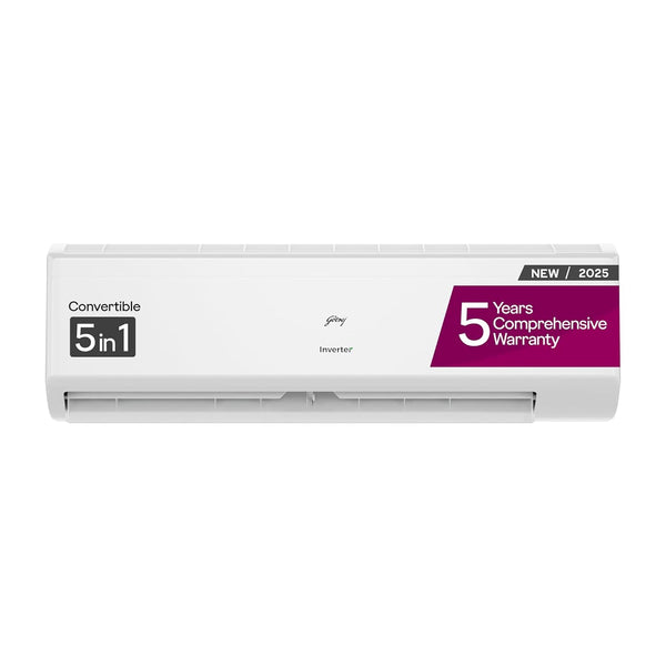 Godrej 1.5 Ton 5 Star Inverter Split AC (1.5T EI 18II5T WZS Split 5S, White)