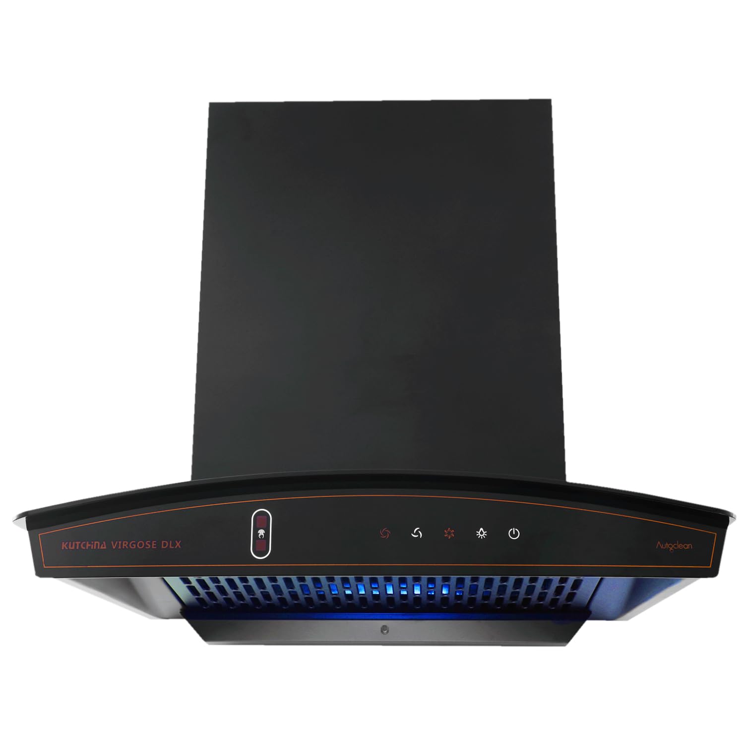 Kutchina Virgose dlx 90 Filterless Auto-clean kitchen Chimney, Suction capacity of 1350 m3/hr with multi speed wave sensor & Touch Control (Black)