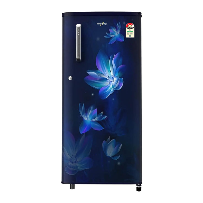 Whirlpool 184 L 4 Star Inverter Direct-Cool Single Door Refrigerator (205 WDE PRM 4SInv SAPPHIRE FLOWER RAIN-Z, Blue)