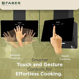 Faber Hood Trendy 90cm 1500 m³/hr BLDC Autoclean Slant Shape Chimney | Built In Oil Collector | Touch & Gesture Control | TRENDY IN BLDC HCSCFL BK 90