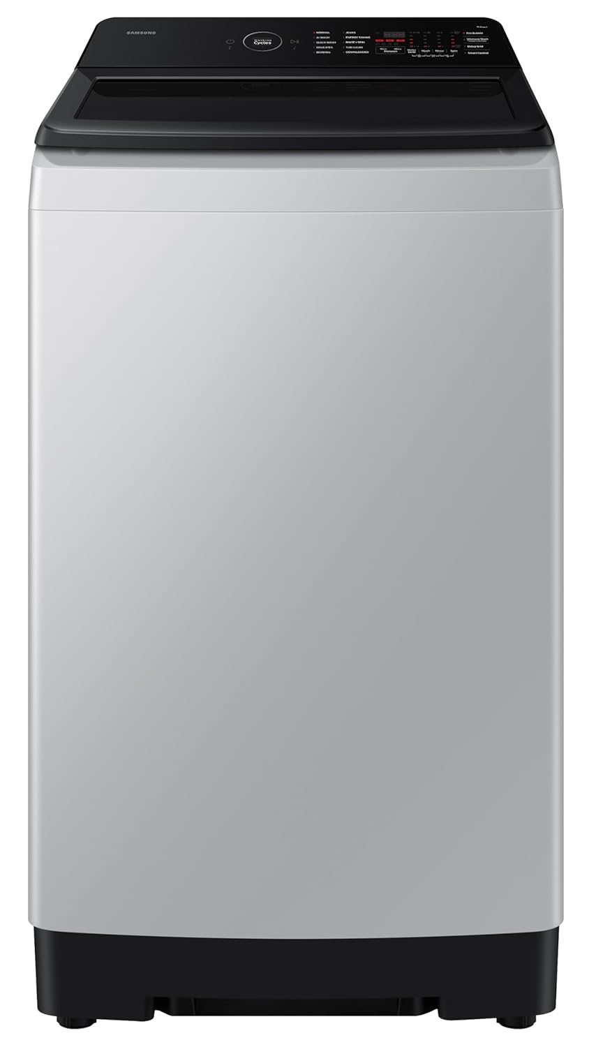 Samsung 10 Kg, 5 Star, AI Wash, Ecobubble, AI Energy Mode, AI VRT+, Soft Closing Door, Wi-Fi, Digital Inverter, Fully-Automatic Top Load Washing Machine (WA80F10E2LTL, Lavender Gray)