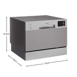 AmazonBasics 8 Place Setting Dishwasher (2021, Silver) ABDW2021002