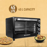 Faber 45L 2000W OTG | Bake, Toast, Roast, Grill | 4 Heating Functions, Upper & Lower Heating, Rottisserie, 360