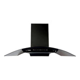 Hindware Smart Appliances DIVINA NEO 90 cm 1200 m³/hr Filterless Auto-Clean Chimney With Metallic Oil Collector, Motion Sensor & Touch Control For Easy Operation 2024 Model (Curved Glass, Black)