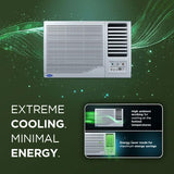 Carrier Estrella Gx 1 Ton 2 Star Window Air Conditioner (R32 Refrigerant, Turbo Mode, Energy Saver, Dust Filter, High Ambient Cooling up to 50°C, White) CAW12EC2R36F0