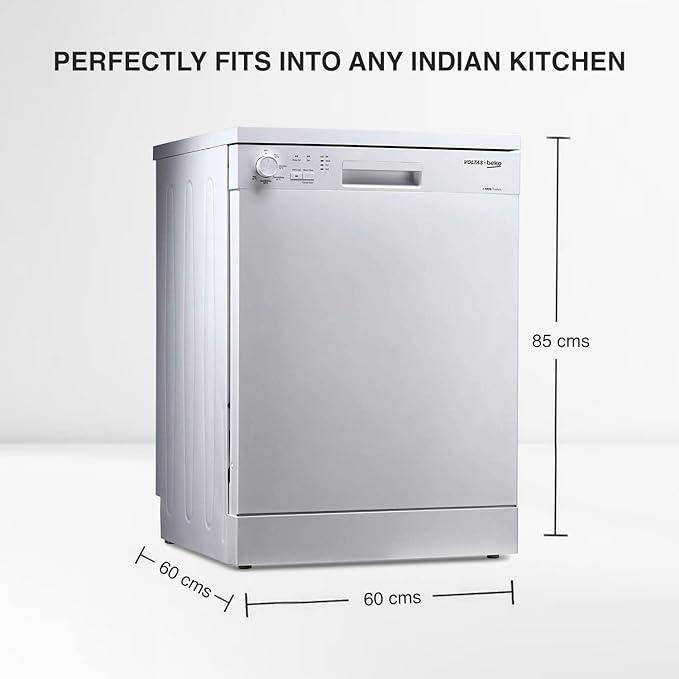 Voltas Beko 14 Place Settings (DF14W, White, Inbuilt Heater)