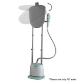INALSA Garment Steamer Professional Series Swiftix -1600W with 1.6L Detachable Water Tank & Multi-Angle Ironing Board|5 Mode Variable Steam Control with Digital Display, Support Mat,(White/Green)